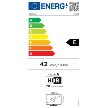 Hisense 43A6S 43'' 4K Smart LED TV Dolby