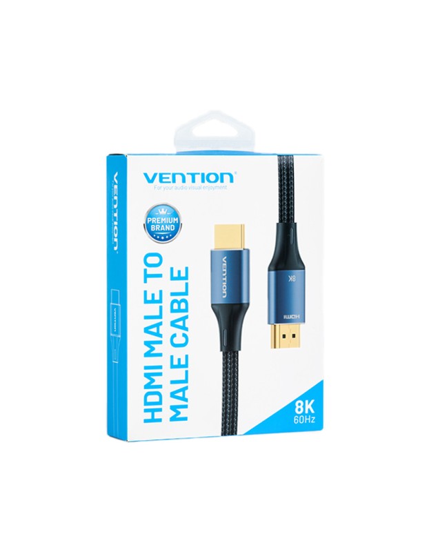 Vention HDMI Cable 2.1 8K60Hz Braided 1.0m Aluminium Blue ALGLF