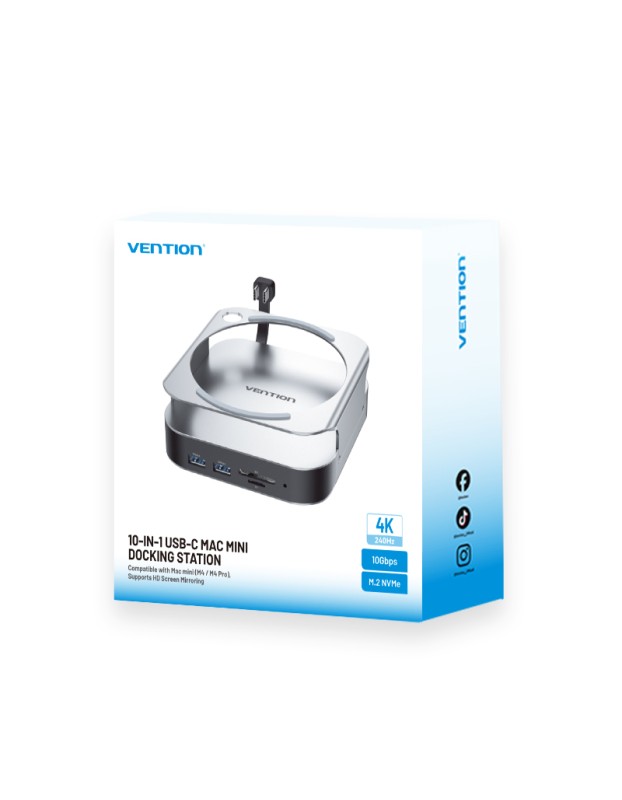 Vention IT HUB 10-in-1 USB-C Docking Station for Mac Mini THIHAG Vention IT HUB 10-in-1 USB-C Docking Station for Mac Mini THIHAG