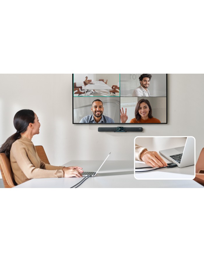 Insta360 Connect Dual 4K AI Video Bar with Smart Whiteboard & Multi-Person Tracking 14-Mic Array 25W Speaker CINSAABA Insta360 Connect Dual 4K AI Video Bar with Smart Whiteboard & Multi-Person Tracking 14-Mic Array 25W Speaker CINSAABA