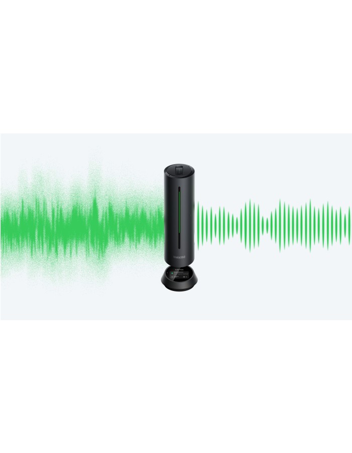 Insta360 Wave Professional Speakerphone with AI Recording Suite AI Noise Reduction 32GB Graphite Black WAVE02 Insta360 Wave Professional Speakerphone with AI Recording Suite AI Noise Reduction 32GB Graphite Black WAVE02