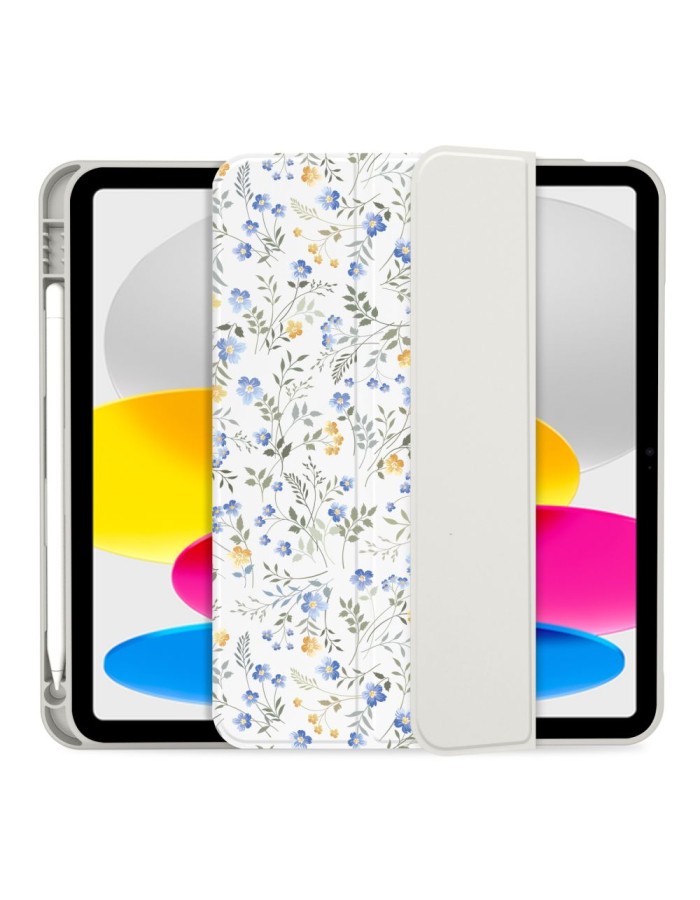 Tech-Protect SC Pen Case for iPad 10.9" 2022 (10th gen.) / 11" 2025 (11th gen.) - Daisies with Leaves