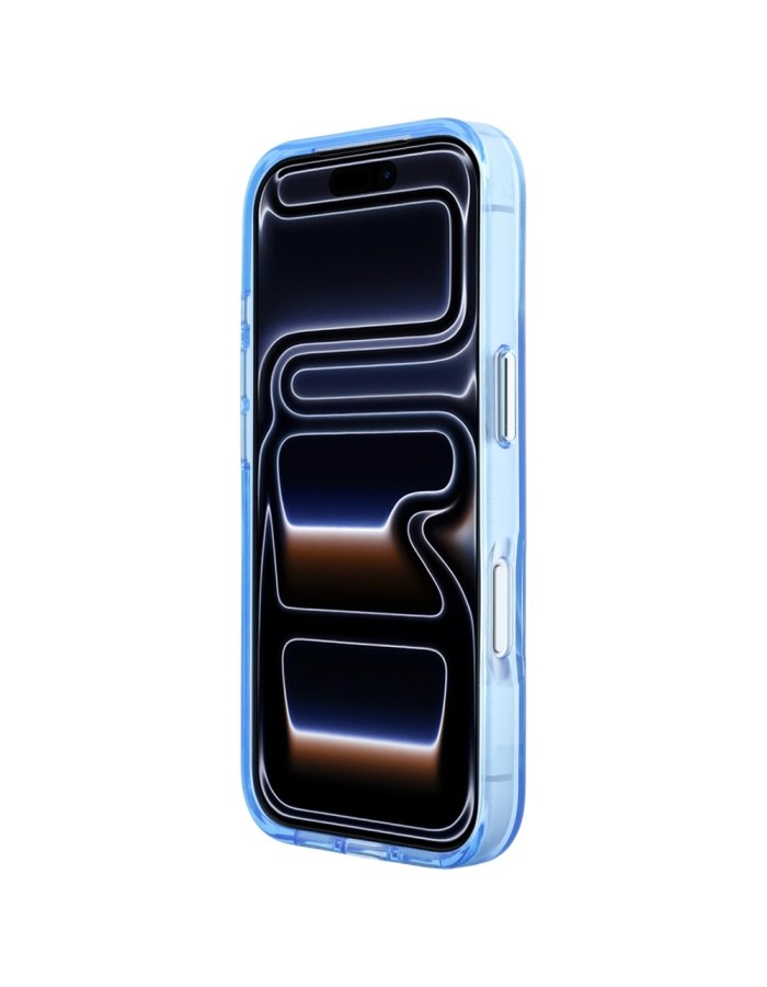Karl Lagerfeld IML Big Signature Resin Metal Frame Case for iPhone 17 Pro / 18 Pro - Blue