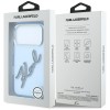 Karl Lagerfeld IML Big Signature Resin Metal Frame Case for iPhone 17 Pro / 18 Pro - Blue
