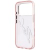 Karl Lagerfeld IML Big Signature Resin Metal Frame Case for iPhone 17 Pro / 18 Pro - Pink