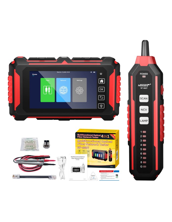 Noyafa Fiber & Network Tester with 150km OTDR, Full-protocol Network Analysis, PoE Testing, Ethernet Cable Verification, Multimeter NF-8607 Noyafa Fiber & Network Tester with 150km OTDR, Full-protocol Network Analysis, PoE Testing, Ethernet Cable Verification, Multimeter NF-8607