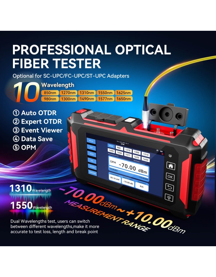 Noyafa Fiber & Network Tester with 150km OTDR, Full-protocol Network Analysis, PoE Testing, Ethernet Cable Verification, Multimeter NF-8607 Noyafa Fiber & Network Tester with 150km OTDR, Full-protocol Network Analysis, PoE Testing, Ethernet Cable Verification, Multimeter NF-8607