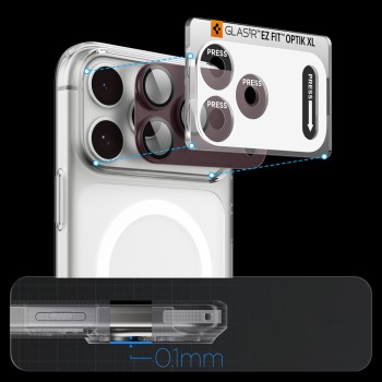 Spigen Optik Pro XL GLAS.TR EZ FIT Tempered Glass for iPhone 18 Pro Max - Dark Cherry Spigen Optik Pro XL GLAS.TR EZ FIT Tempered Glass for iPhone 18 Pro Max - Dark Cherry