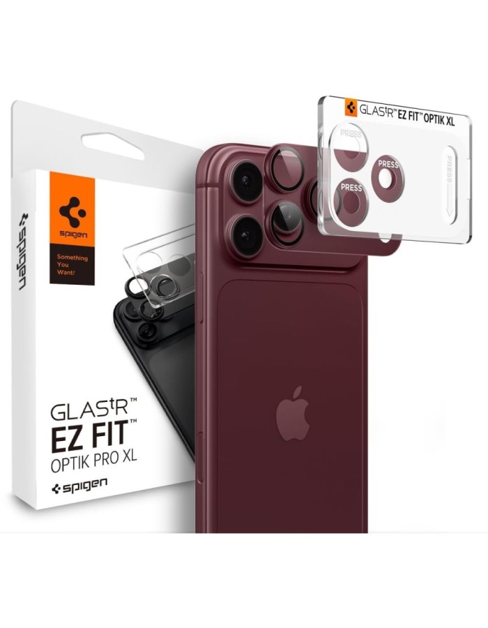 Spigen Optik Pro XL GLAS.TR EZ FIT Tempered Glass for iPhone 18 Pro Max - Dark Cherry Spigen Optik Pro XL GLAS.TR EZ FIT Tempered Glass for iPhone 18 Pro Max - Dark Cherry