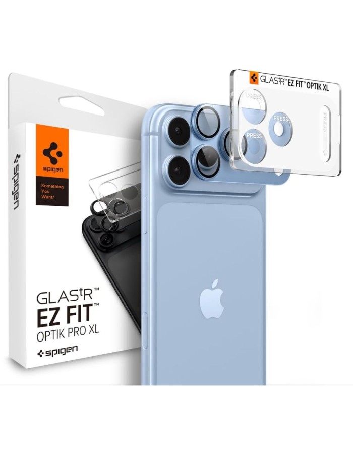 Spigen Optik Pro XL GLAS.TR EZ FIT Tempered Glass Camera Screen Protector for iPhone 18 Pro Max - Light Blue Spigen Optik Pro XL GLAS.TR EZ FIT Tempered Glass Camera Screen Protector for iPhone 18 Pro Max - Light Blue