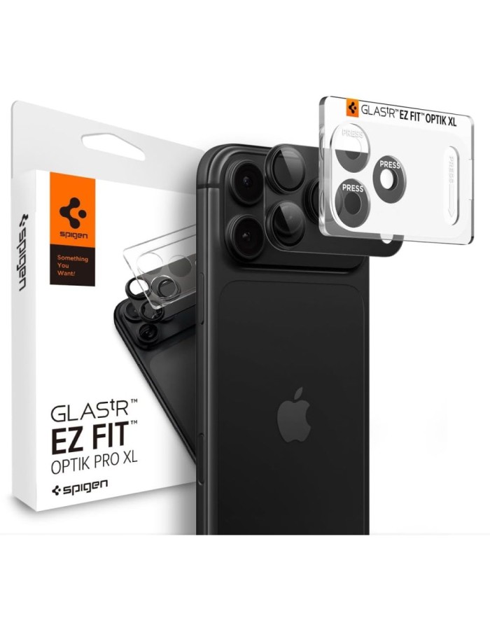 Spigen Optik Pro XL Glas.tR EZ Fit Tempered Glass Camera Screen Protector for iPhone 18 Pro Max - Dark Gray Spigen Optik Pro XL Glas.tR EZ Fit Tempered Glass Camera Screen Protector for iPhone 18 Pro Max - Dark Gray
