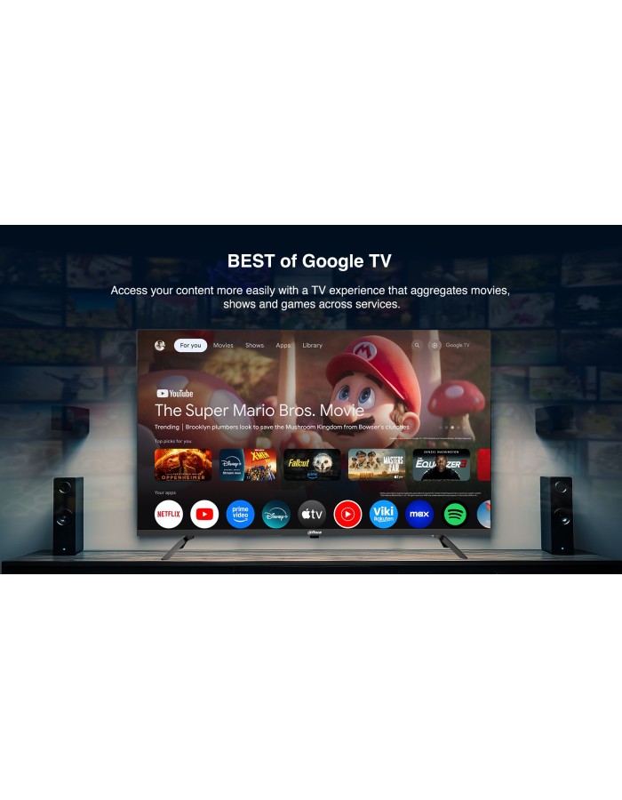 Dahua LTV43-SG200 43'' Full HD Google TV with HDR10, Dolby Digital Plus & Voice Control Remote Dahua LTV43-SG200 43'' Full HD Google TV with HDR10, Dolby Digital Plus & Voice Control Remote