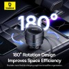 Baseus Car Charger 60W Enjoyment with Retractable Cables (C+C) Black Baseus Car Charger 60W Enjoyment with Retractable Cables (C+C) Black