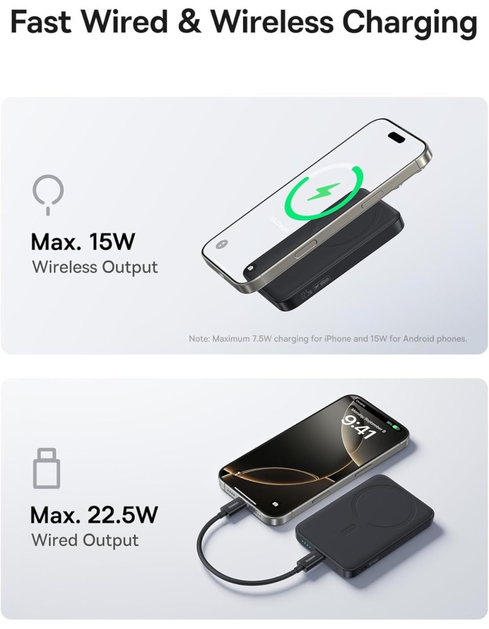 Baseus EnerFill FM11 Ultra Wireless Powerbank 22.5W 10000mAh Black