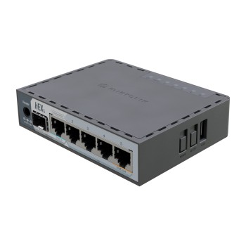 MikroTik Router Wired hEX S 5xGbE/2.5G SFP/PoE Out/USB E60iUGS