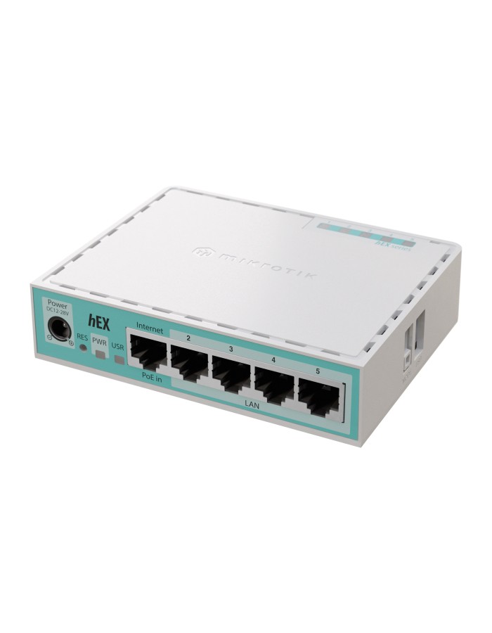 MikroTik Router Wired hEX 5xGbE/PoE In/USB 512MB E50UG