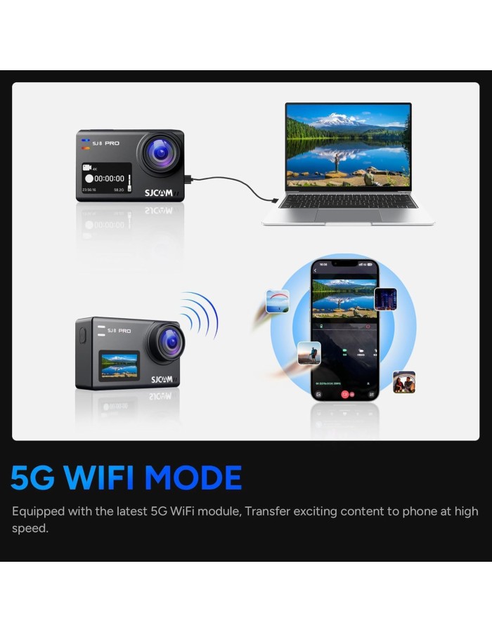 SJCAM Action Camera Pro 4K UHD Vlog Camera 4K60FSP SJ8 Pro SJCAM Action Camera Pro 4K UHD Vlog Camera 4K60FSP SJ8 Pro