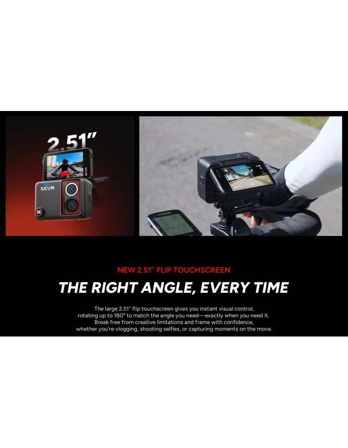 SJCAM Handheld Action Camera with 8K/6K/5K/4K60FPS SJ30 Charging Combo SJCAM Handheld Action Camera with 8K/6K/5K/4K60FPS SJ30 Charging Combo