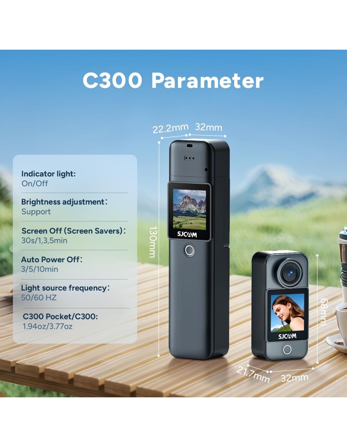 SJCAM 6-Axis Pocket Action Camera 4K30FPS Vlog Camera C300 Dual Screen SJCAM 6-Axis Pocket Action Camera 4K30FPS Vlog Camera C300 Dual Screen