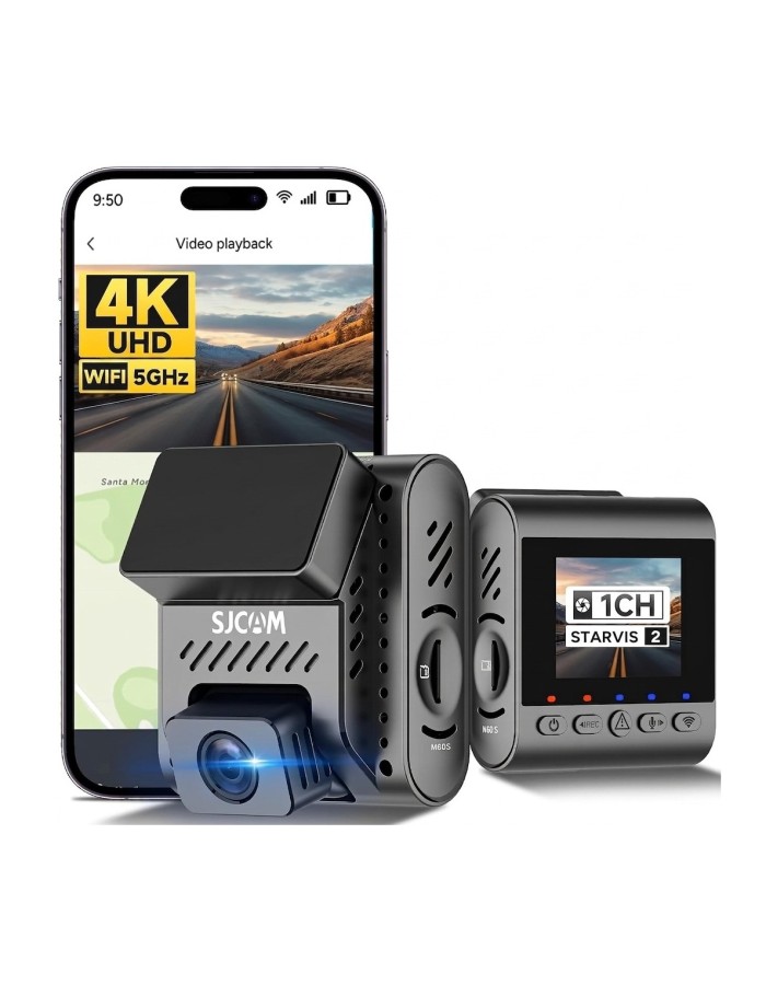 SJCAM M60S 4K Dash Cam, Equipped with STARVIS 2 HDR Night Vision Dashcam Front Camera Built-in WiFi G-Sensor 24/7 Recording Parking Mode 1CH SJCAM M60S 4K Dash Cam, Equipped with STARVIS 2 HDR Night Vision Dashcam Front Camera Built-in WiFi G-Sensor 24/7 Recording Parking Mode 1CH