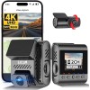 SJCAM M60S 4K Dash Cam, Equipped with STARVIS 2 HDR Night Vision Dashcam Front and Rear Camera Built-in WiFi G-Sensor 24/7 Recording Parking Mode 2CH