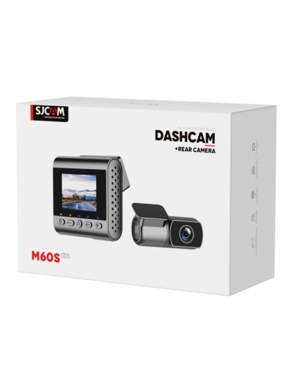 SJCAM M60S 4K Dash Cam, Equipped with STARVIS 2 HDR Night Vision Dashcam Front and Rear Camera Built-in WiFi G-Sensor 24/7 Recording Parking Mode 2CH