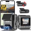 SJCAM M60S 4K 3-Channel Dash Cam Front and Rear and Inside Recording 5GHz Wi-Fi and Sony STARVIS 2 Sensors Dashcam Parking Mode with Pre-Recording HDR Night Vision Car Camera for Car and Taxi Security