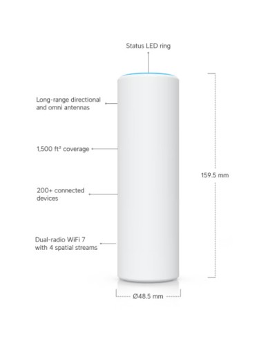 Ubiquiti UniFi 7 Mesh Wi-Fi 7 Outdoor Access Point U7-Mesh