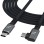 Wozinsky WPS2-UY41S USB-C USB4 40Gb/s 240W 2m Angled Cable - Black