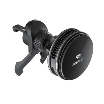 Acefast D66 Magnetic Car Air Vent Mount with Qi2 25W Wireless Charging and Cooling - Black