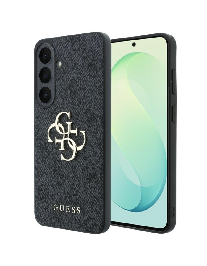Guess Leather 4G Metal Logo case for Samsung Galaxy S26 FE - black Guess Leather 4G Metal Logo case for Samsung Galaxy S26 FE - black