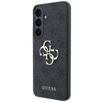 Guess Leather 4G Metal Logo case for Samsung Galaxy S26 FE - black Guess Leather 4G Metal Logo case for Samsung Galaxy S26 FE - black