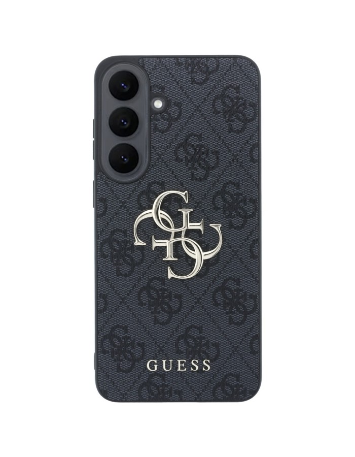 Guess Leather 4G Metal Logo case for Samsung Galaxy S26 FE - black Guess Leather 4G Metal Logo case for Samsung Galaxy S26 FE - black