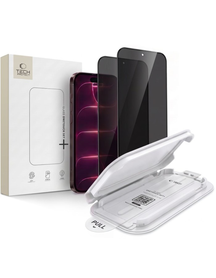 Tech-Protect OneTouch Set Spy+ 2-Pack Privacy Tempered Glass for iPhone 18 Pro Max