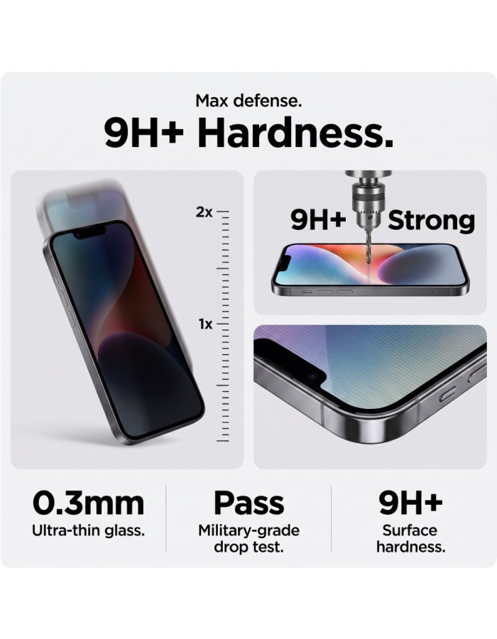 Tech-Protect OneTouch Set Spy+ 2-Pack Privacy Tempered Glass for iPhone 18 Pro Max