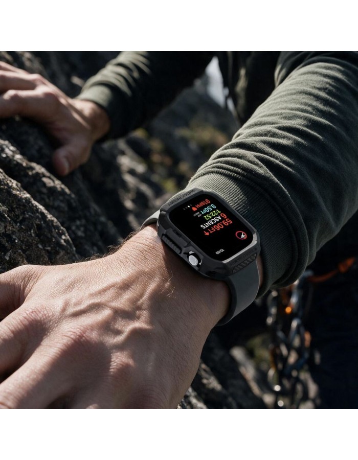 Spigen Rugged Armor Case for Apple Watch 42mm - Matte Black