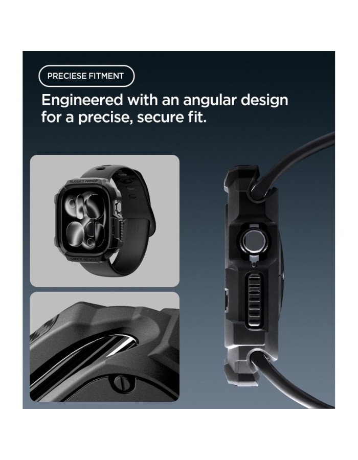 Spigen Rugged Armor Case for Apple Watch 42mm - Matte Black