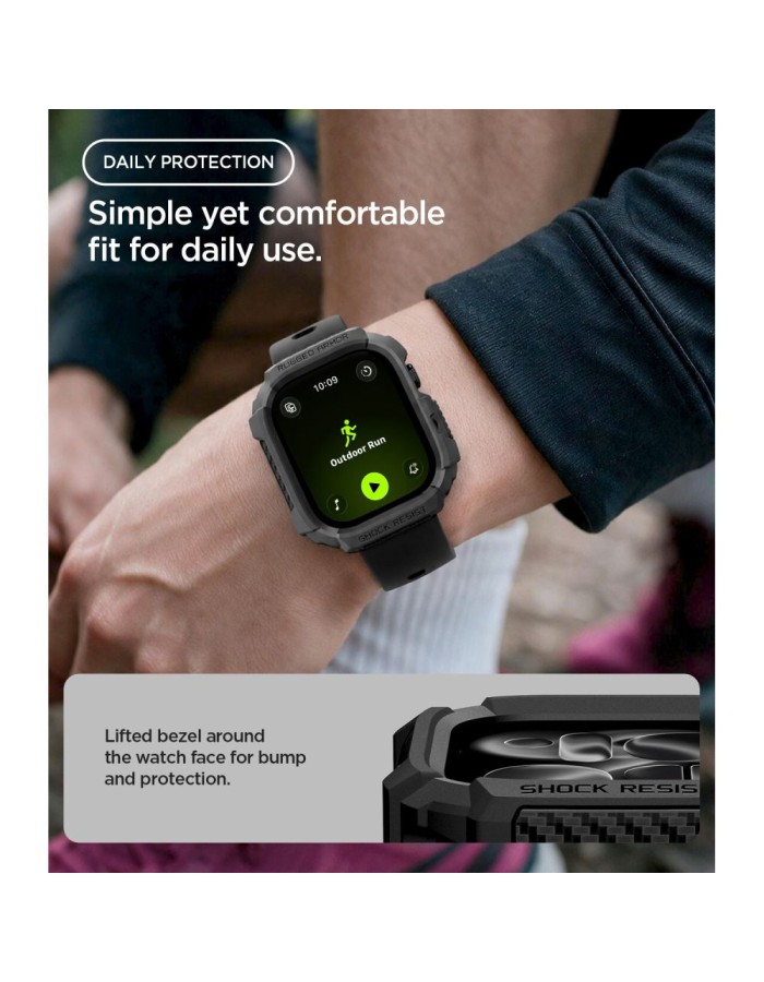 Spigen Rugged Armor Case for Apple Watch 42mm - Matte Black