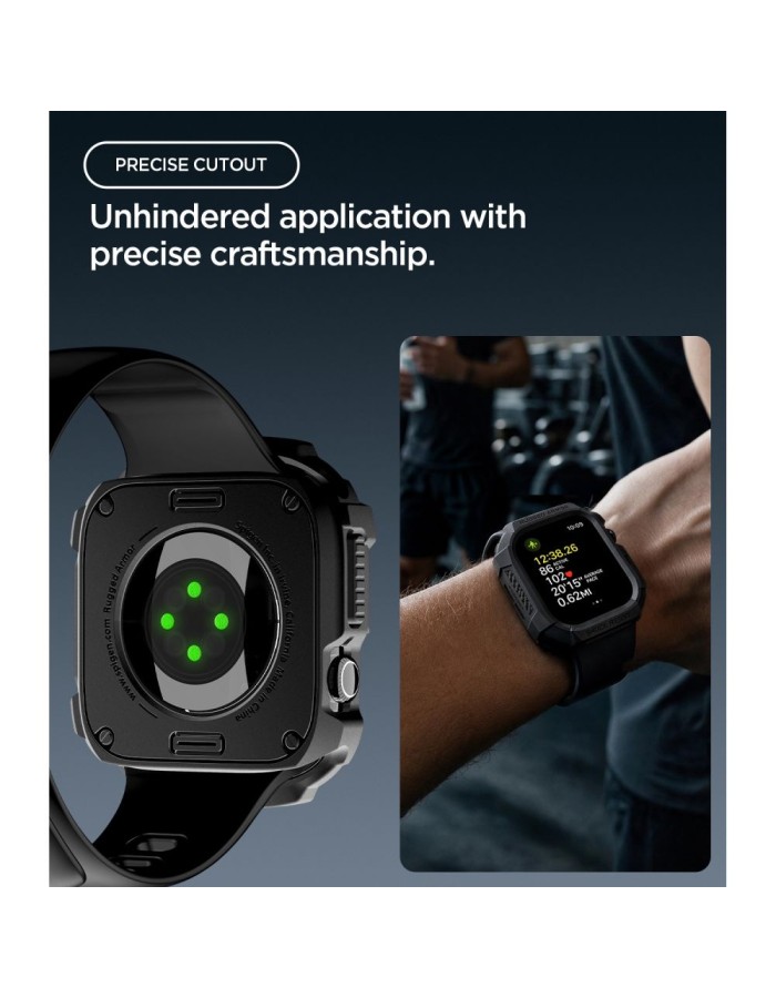 Spigen Rugged Armor Case for Apple Watch 42mm - Matte Black