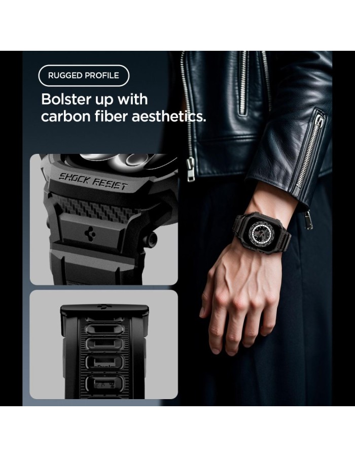 Spigen Rugged Armor Pro Apple Watch 42mm Strap - Matte Black Spigen Rugged Armor Pro Apple Watch 42mm Strap - Matte Black