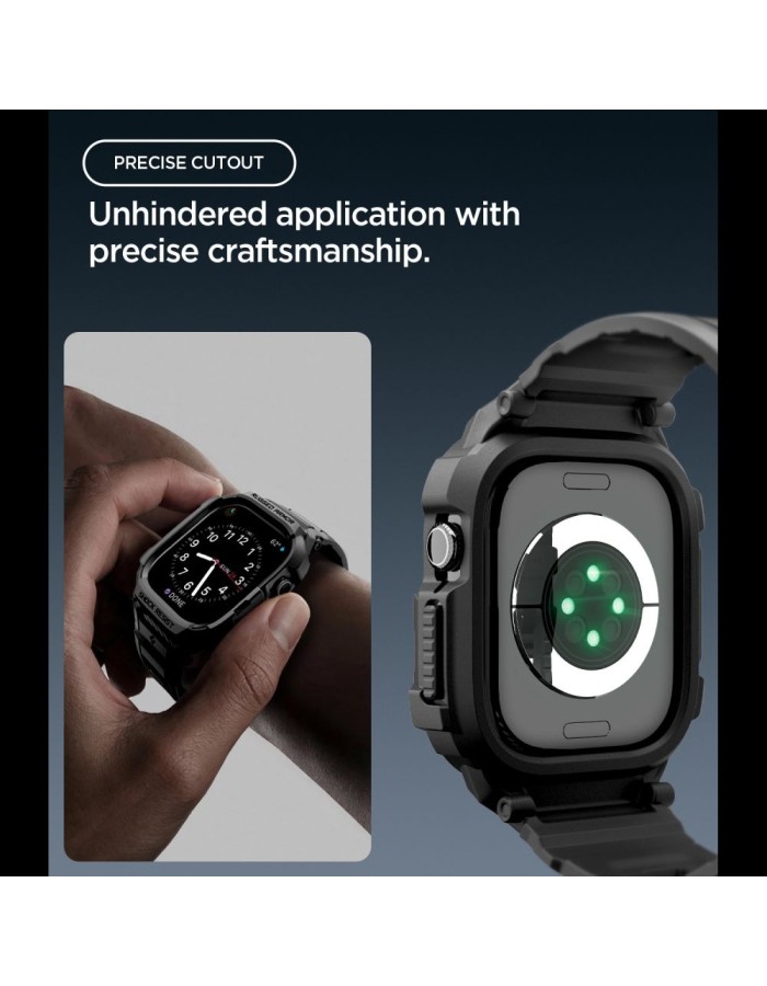 Spigen Rugged Armor Pro Apple Watch 42mm Strap - Matte Black Spigen Rugged Armor Pro Apple Watch 42mm Strap - Matte Black