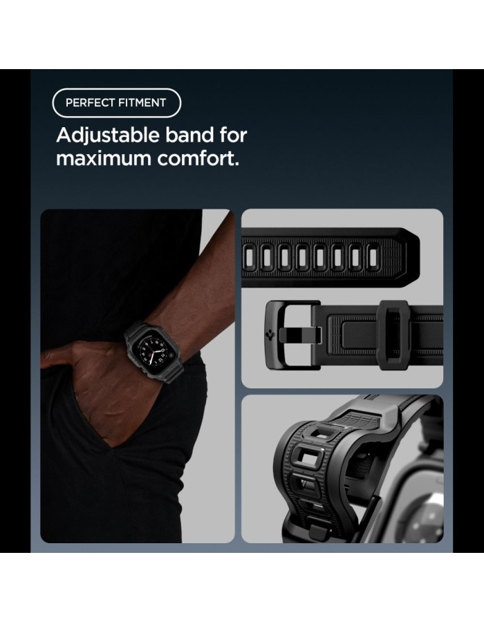 Spigen Rugged Armor Pro Apple Watch 42mm Strap - Matte Black Spigen Rugged Armor Pro Apple Watch 42mm Strap - Matte Black