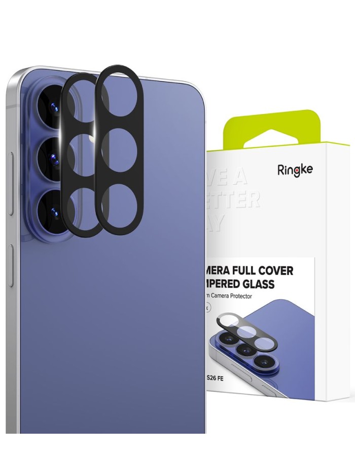 Ringke Camera Full Cover 2-Pack Tempered Glass for Samsung Galaxy S26 FE - Black Ringke Camera Full Cover 2-Pack Tempered Glass for Samsung Galaxy S26 FE - Black