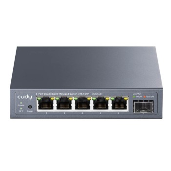 Cudy Switch Gigabit Ethernet Cloud Easy-Managed 5-Port + SFP GS105ES1