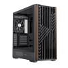 Einarex PC Case ATX P800 Core Black , Wood Front Panel, Tempered Glass Side Panel , 1 Rear Fan Pre-Installed