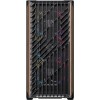 Einarex PC Case ATX P800 Core Black , Wood Front Panel, Tempered Glass Side Panel , 1 Rear Fan Pre-Installed