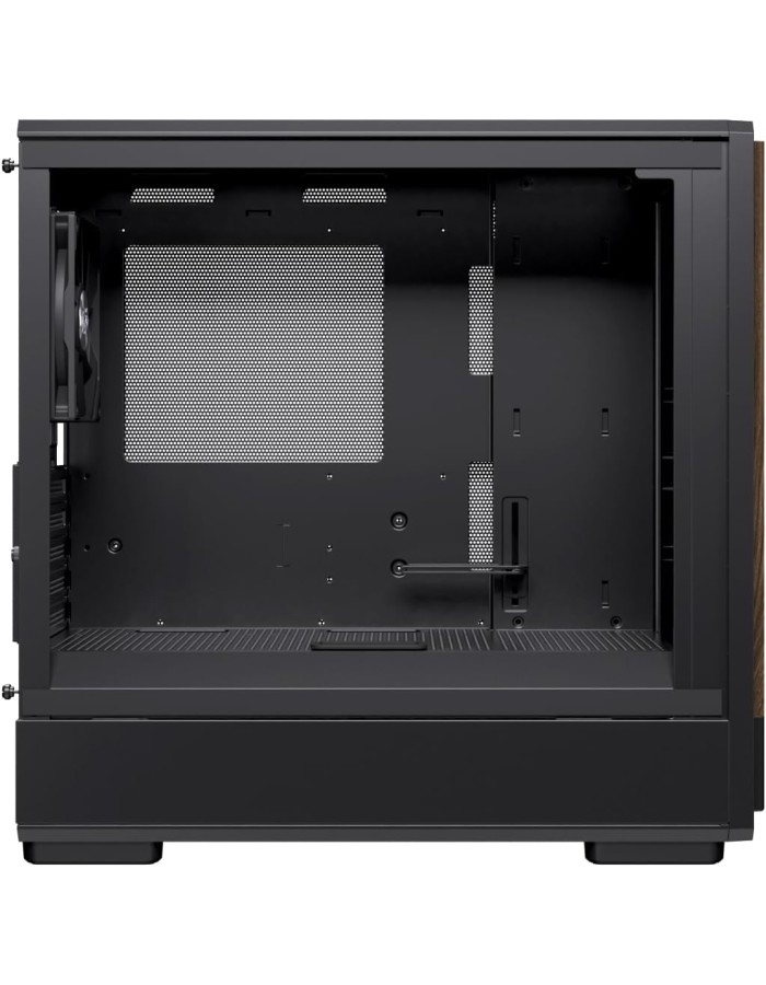 Einarex PC Case mATX PM400 Core, Wood Front Panel, Tempered Glass Side Panel , 1 Rear Fan Pre-Installed, Black Einarex PC Case mATX PM400 Core, Wood Front Panel, Tempered Glass Side Panel , 1 Rear Fan Pre-Installed, Black