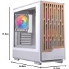 Einarex PC Case mATX PM400 Core, Wood Front Panel, Tempered Glass Side Panel , 1 Rear Fan Pre-Installed, White Einarex PC Case mATX PM400 Core, Wood Front Panel, Tempered Glass Side Panel , 1 Rear Fan Pre-Installed, White
