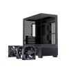 Einarex PC Case mATX SM501D RGB 3x Pre-Installed Fans , Display, Black Einarex PC Case mATX SM501D RGB 3x Pre-Installed Fans , Display, Black