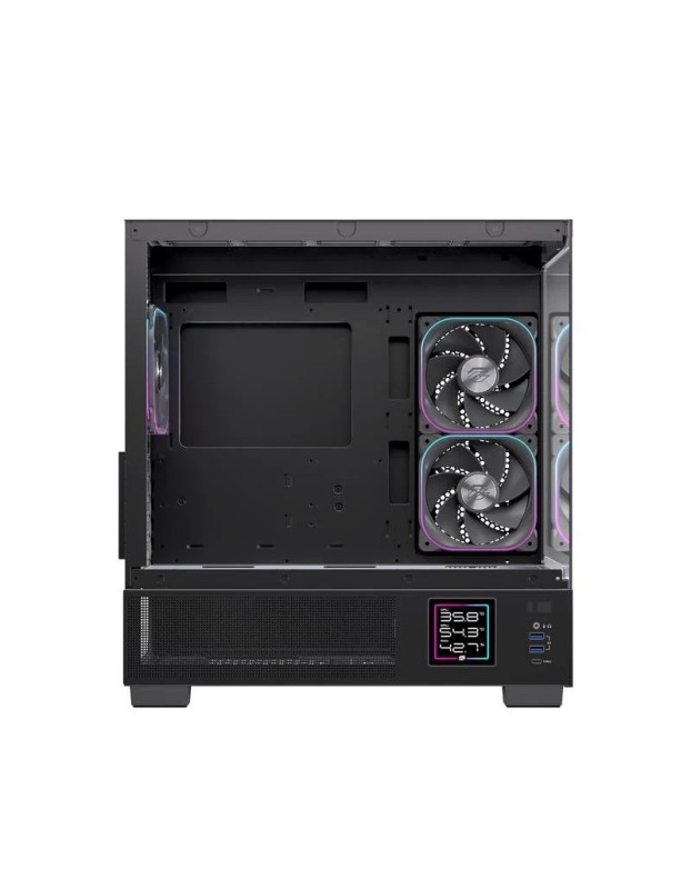 Einarex PC Case mATX SM501D RGB 3x Pre-Installed Fans , Display, Black Einarex PC Case mATX SM501D RGB 3x Pre-Installed Fans , Display, Black